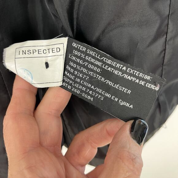 Vintage 90s Worthington Women’s Leather Jacket Blazer Career Classic Black Sz M - Picture 9 of 10